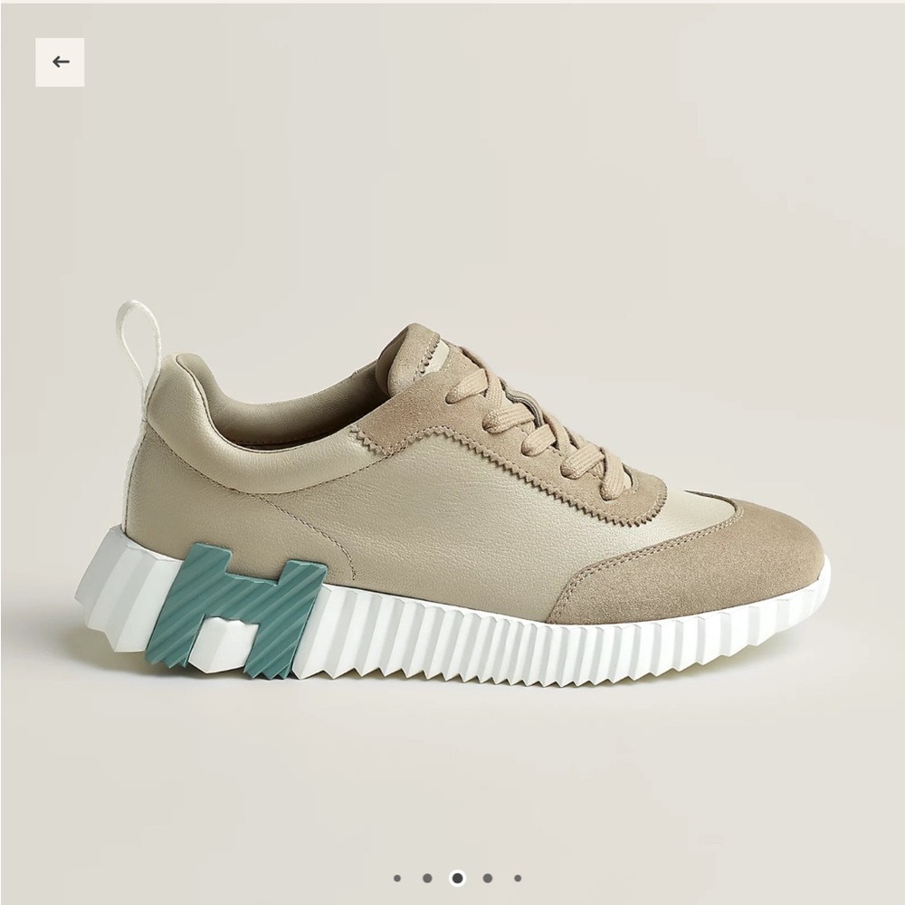 Hermes NIB Bouncing Sneakers in Beige Size 37